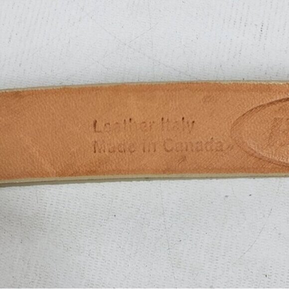 Brave Cream Narrow Leather Belt Bow Detail Size 28 - Picture 8 of 14